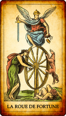 Carte de Tarot « La Roue de Fortune »